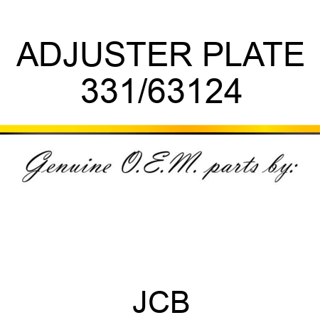 ADJUSTER PLATE 331/63124