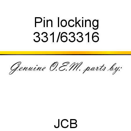 Pin, locking 331/63316