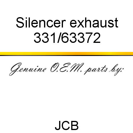 Silencer, exhaust 331/63372