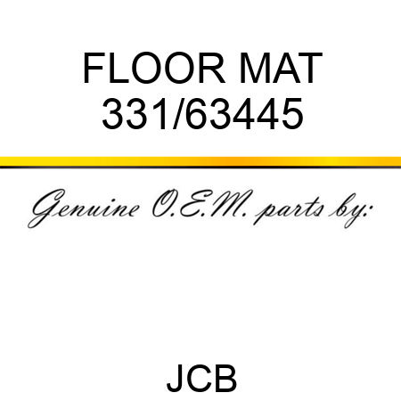 FLOOR MAT 331/63445