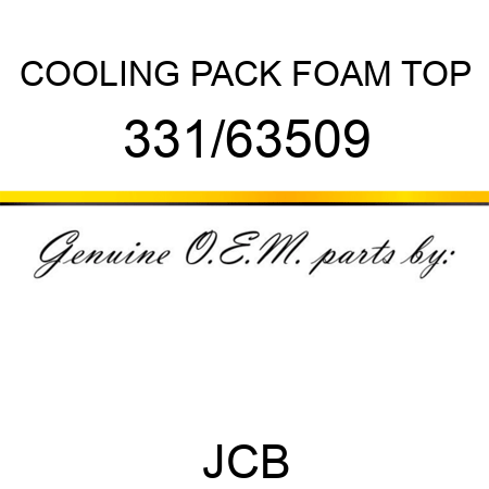 COOLING PACK FOAM TOP 331/63509