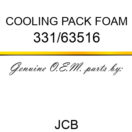 COOLING PACK FOAM 331/63516
