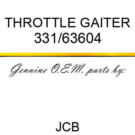 THROTTLE GAITER 331/63604
