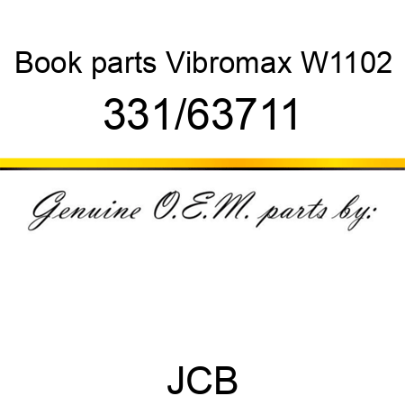 Book, parts, Vibromax W1102 331/63711