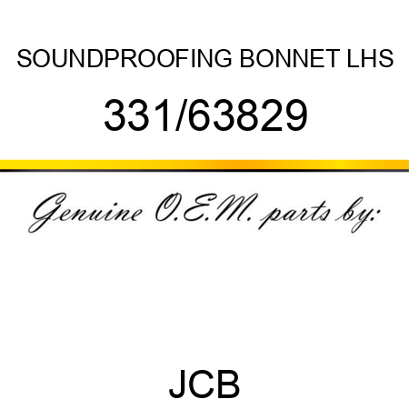 SOUNDPROOFING BONNET LHS 331/63829