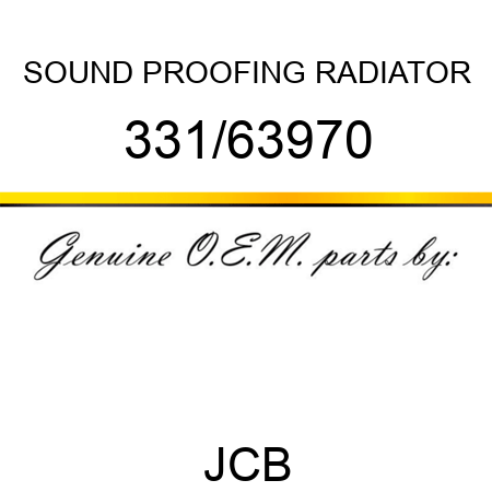 SOUND PROOFING RADIATOR 331/63970