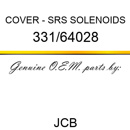 COVER - SRS SOLENOIDS 331/64028