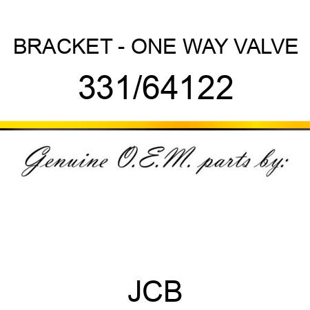 BRACKET - ONE WAY VALVE 331/64122