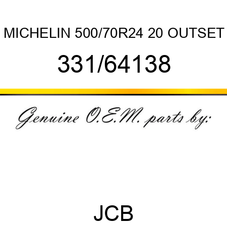 MICHELIN 500/70R24 20 OUTSET 331/64138