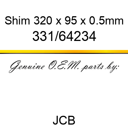 Shim, 320 x 95 x 0.5mm 331/64234