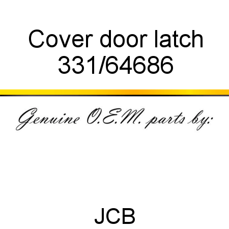 Cover, door latch 331/64686