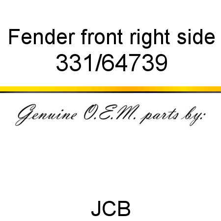 Fender, front, right side 331/64739