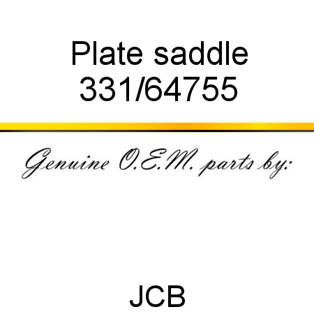 Plate, saddle 331/64755