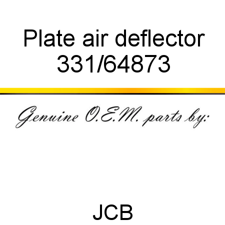 Plate, air deflector 331/64873