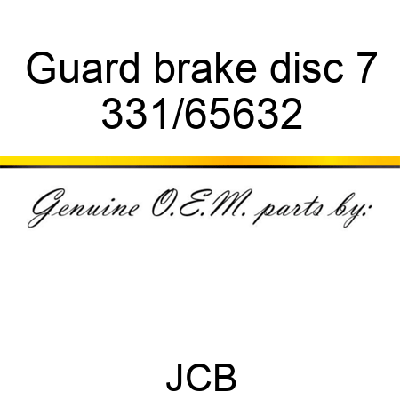 Guard brake disc 7 331/65632