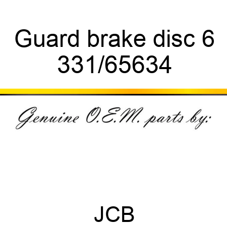 Guard brake disc 6 331/65634