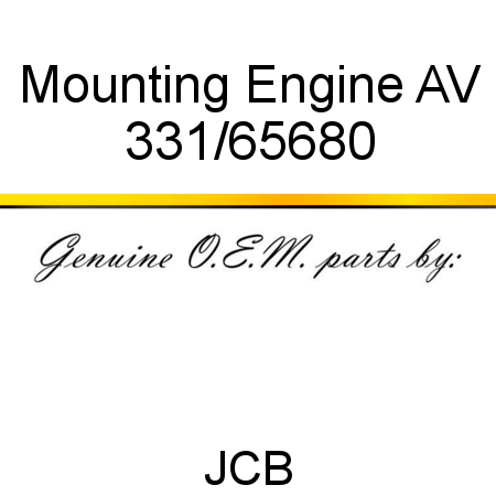 Mounting, Engine AV 331/65680