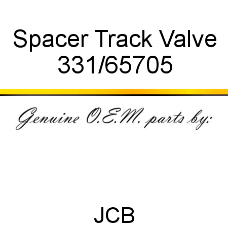 Spacer, Track Valve 331/65705