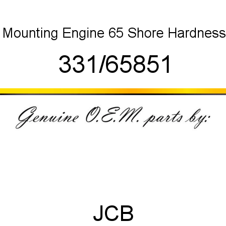 Mounting, Engine, 65 Shore Hardness 331/65851