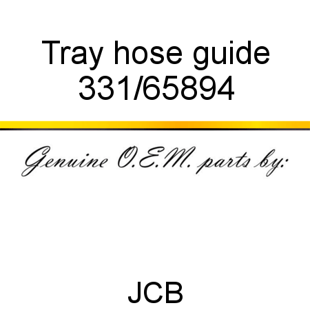 Tray, hose guide 331/65894