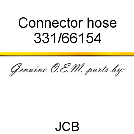 Connector, hose 331/66154