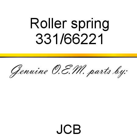 Roller, spring 331/66221