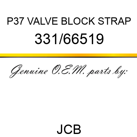 P37 VALVE BLOCK STRAP 331/66519