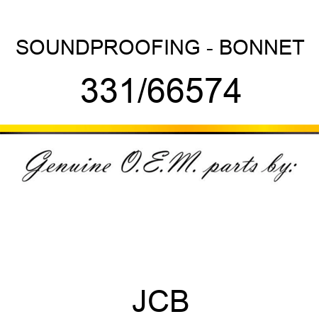 SOUNDPROOFING - BONNET 331/66574