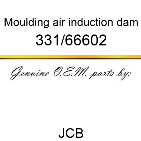 Moulding, air induction dam 331/66602
