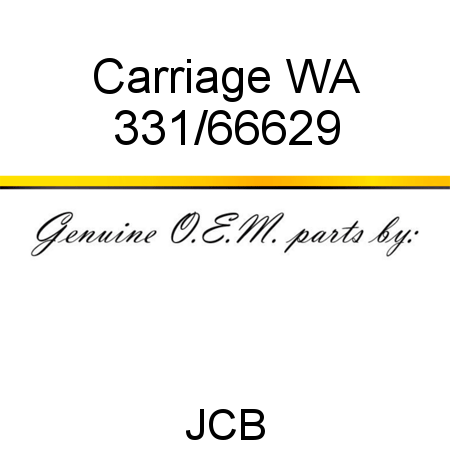 Carriage, WA 331/66629