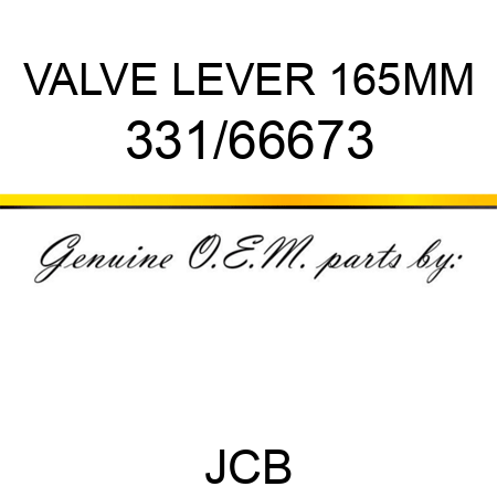 VALVE LEVER 165MM 331/66673