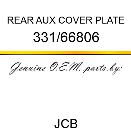 REAR AUX COVER PLATE 331/66806