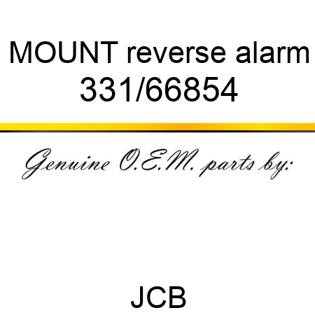MOUNT reverse alarm 331/66854
