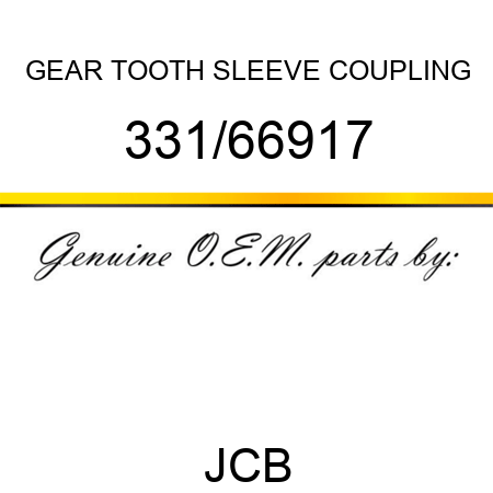 GEAR TOOTH SLEEVE COUPLING 331/66917