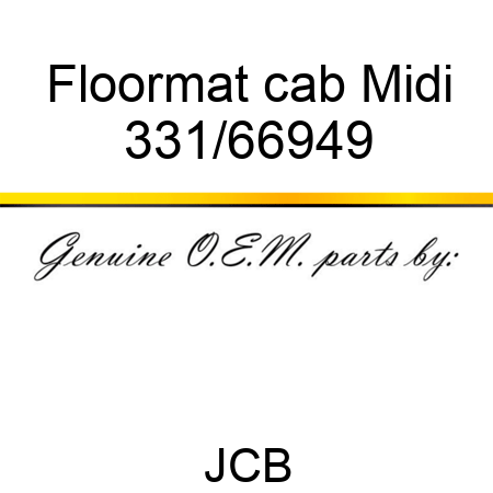 Floormat, cab, Midi 331/66949