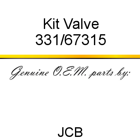 Kit, Valve 331/67315