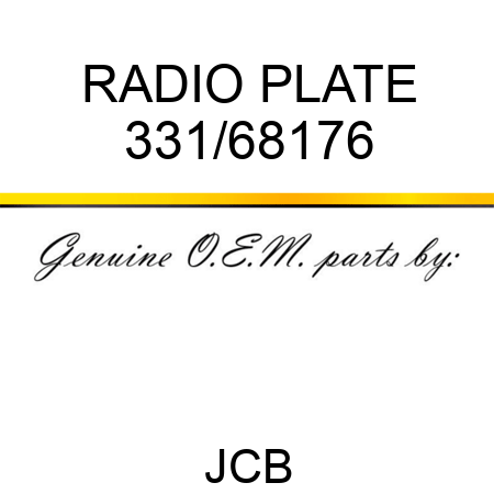 RADIO PLATE 331/68176