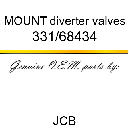 MOUNT diverter valves 331/68434