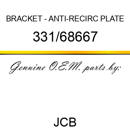 BRACKET - ANTI-RECIRC PLATE 331/68667