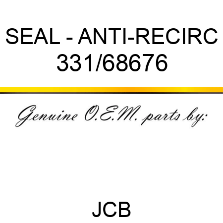 SEAL - ANTI-RECIRC 331/68676