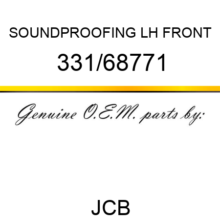 SOUNDPROOFING LH FRONT 331/68771