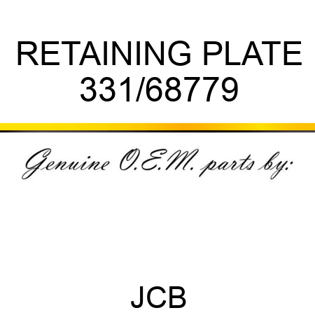 RETAINING PLATE 331/68779