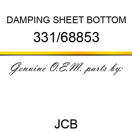 DAMPING SHEET BOTTOM 331/68853