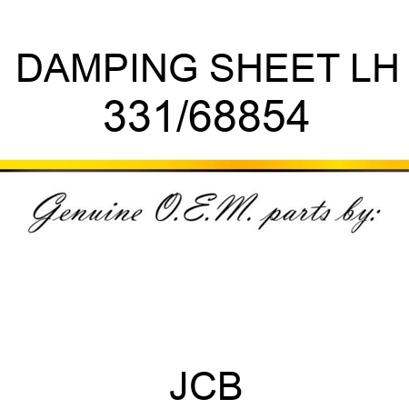 DAMPING SHEET LH 331/68854