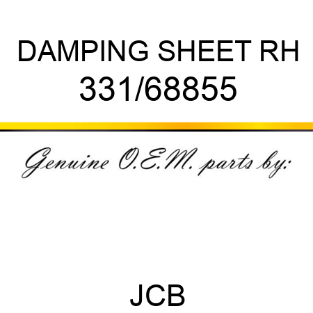 DAMPING SHEET RH 331/68855