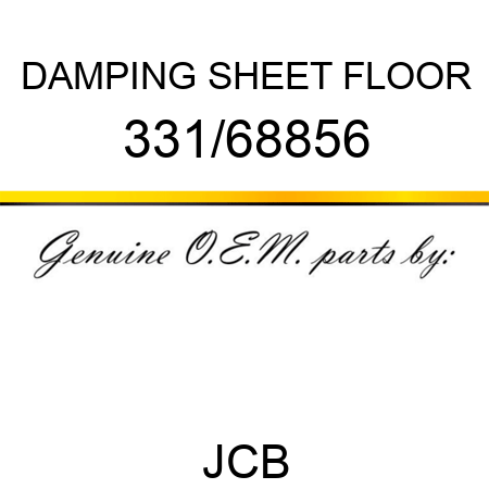 DAMPING SHEET FLOOR 331/68856