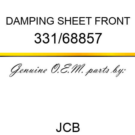 DAMPING SHEET FRONT 331/68857