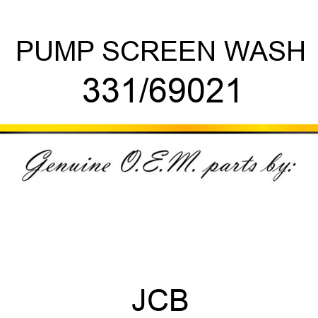 PUMP, SCREEN WASH 331/69021