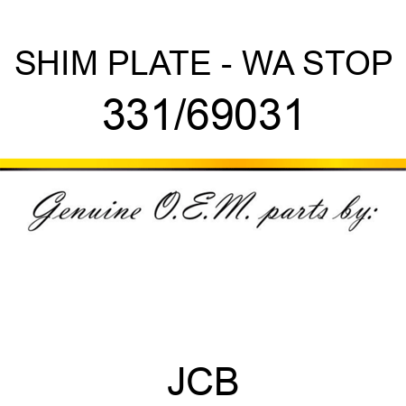 SHIM PLATE - WA STOP 331/69031