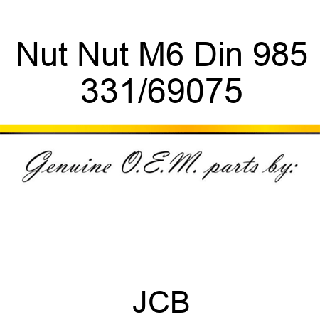 Nut Nut M6 Din 985 331/69075
